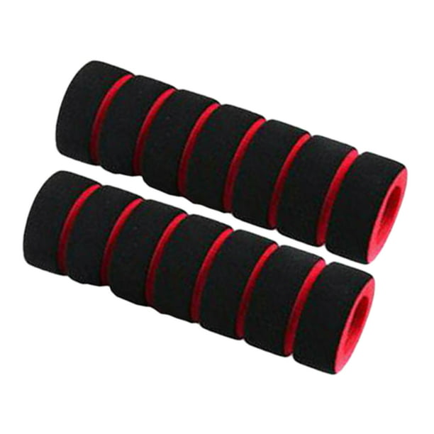 Red Motorcycle Scooter Quad Slip-on Foam Handlebar Grip Covers improved comfort